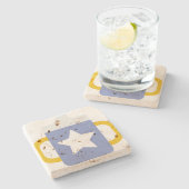 Blausternsickerung Steinuntersetzer (Seitenansicht)