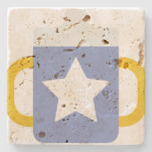 Blausternsickerung Steinuntersetzer (Vorderseite)