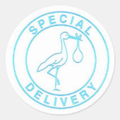 Blaustorch Runder Aufkleber (Vorderseite)