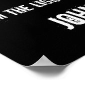 Blaustrahlend Kreuzplakat mit Schrift Poster (Ecke)