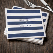 Blaustreifen-Hochzeit Serviette