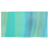 Blaustreifen Kissenbezug (Vorderseite-Links)