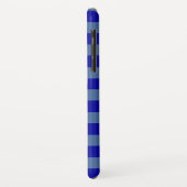 Blaustreifen mit Monogramm Case-Mate iPhone Hülle (Hinten/Links)