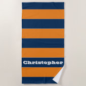 Blaustreifen Strandtuch (Vorderseite)