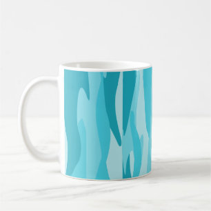 Blauton-Abstrakt-Tarnung-Wurfkissen Kaffeetasse