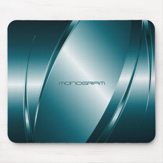 Blauton-Metallic-Look-Stainless-Steel-Muster Mousepad (Vorne)