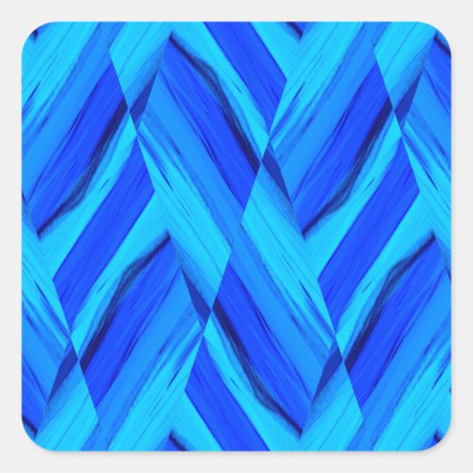 Blautöne-Aufkleber Quadratischer Aufkleber (Vorderseite)