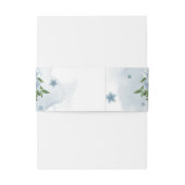 Blautöne Blume Grüne Hochzeit Einladungsbanderole (Rückseitenbeispiel)