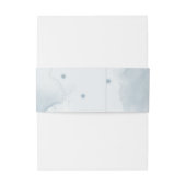 Blautöne Blume Grüne Hochzeit Einladungsbanderole (Rückseitenbeispiel)