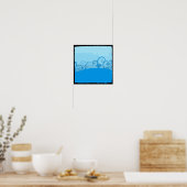 Blautöne Canvas Print Poster (Küche)