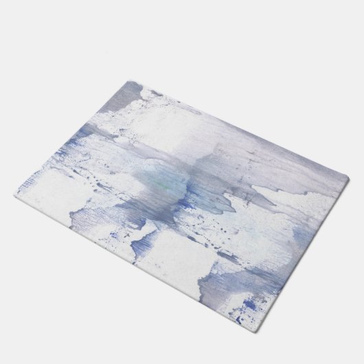 Blautöne Fußmatte (Schrägansicht)