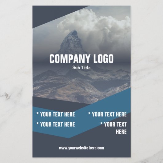 Blautöne individuell anpassbarer 5,5"x8,5"-Flyer Flyer (Vorne)