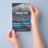 Blautöne individuell anpassbarer 5,5"x8,5"-Flyer Flyer (Handgriff)