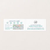 Blautöne, Makeup Artist, Treuekarte, Visitenkarten (Innenseite Aufgefaltet)