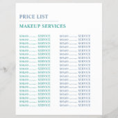 Blautöne, Makeup-Künstlerwerbung Flyer (Hinten)