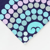 Blautöne mit Pisley und Perlen. Orname Fleecedecke (Ecke)