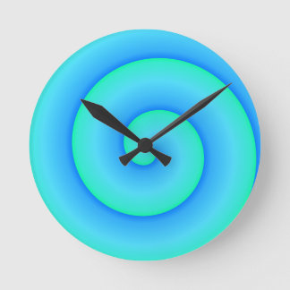 Blautöne Runde Wanduhr