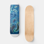 Blautöne Skateboard (Vorderseite)
