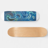 Blautöne Skateboard (Horizontal)