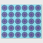 Blautöne und Purpur Geschenkpapier (Flach)