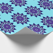 Blautöne und Purpur Geschenkpapier (Ecke)