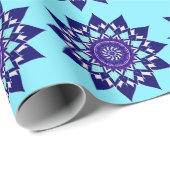 Blautöne und Purpur Geschenkpapier (Rolleneckpunkt)