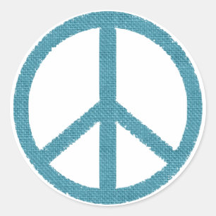 Blautuch Runder Aufkleber