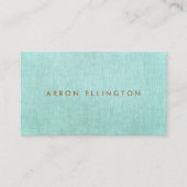 Blautürkisblau Minimalistisch Visitenkarte (Vorderseite)