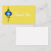 Blautürkische Lampen Mosaikkunst Aquarell Mitteilungskarte (Vorne/Hinten)