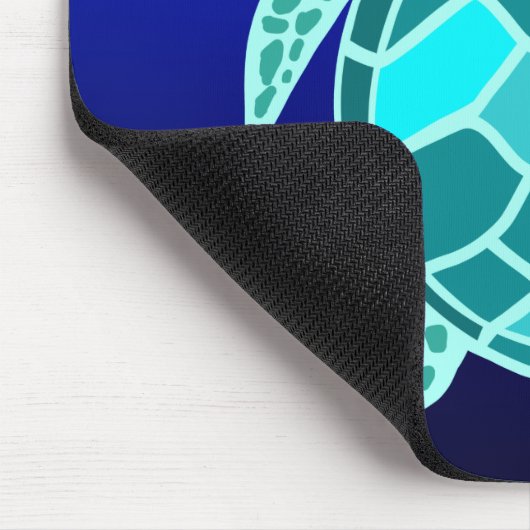 Blautürkisfarbene aquamarine Schildkröte auf der M Mousepad (Ecke)