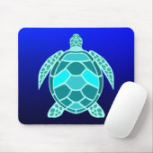 Blautürkisfarbene aquamarine Schildkröte auf der M Mousepad (Mit Mouse)