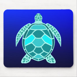 Blautürkisfarbene aquamarine Schildkröte auf der M Mousepad