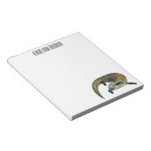 Blautzungen-Skink Cartoon-Illustration Notizblock (angewinkelt)