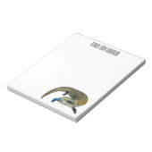 Blautzungen-Skink Cartoon-Illustration Notizblock (Rotiert)