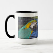 Blauu. GoldMacaw - schöne Kaffee-Tasse Tasse (Links)