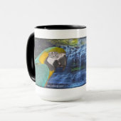 Blauu. GoldMacaw - schöne Kaffee-Tasse Tasse (Vorderseite Links)