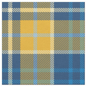 Blauu. GoldTartan Stoff