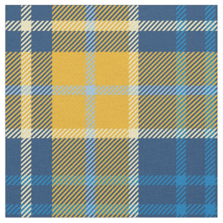 Blauu. GoldTartan Stoff