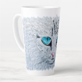 Blaüugige Fluffige Katze Milchtasse (Linke Ecke)