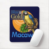 Blauund GoldMacaw Mousepad (Mit Mouse)