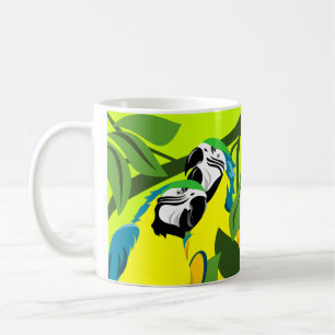 Blauund Goldmacaw-Tassen Kaffeetasse