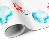 Blauvase Wasserfarbe Geschenkpapier (Rolleneckpunkt)