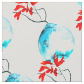 Blauvase Wasserfarbe Stoff (Nahaufnahme)