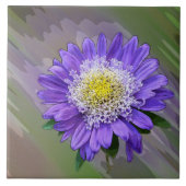 Blauviolett-Blume Fliese (Vorderseite)