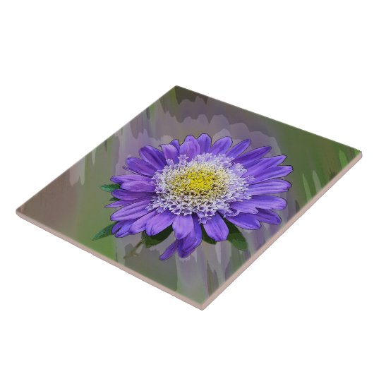 Blauviolett-Blume Fliese (Seite)