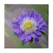 Blauviolett-Blume Fliese (Vorderseite)