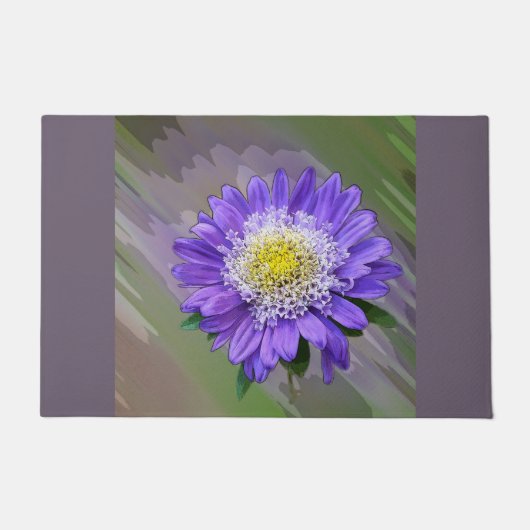Blauviolett-Blume Fußmatte (Vorderseite)