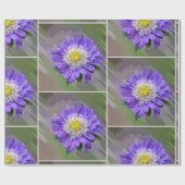 Blauviolett-Blume Geschenkpapier (Flach)