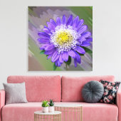 Blauviolett-Blume Leinwanddruck (Insitu (Wohnzimmer))