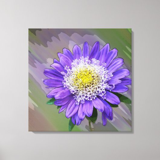 Blauviolett-Blume Leinwanddruck (Vorderseite)